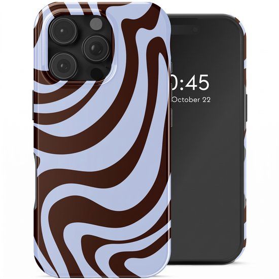 Selencia Hoesje - Geschikt voor Apple iPhone 16 Pro - Backcover geschikt voor MagSafe - Dream Swirl Chocolate