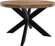 Lizzely Garden & Living Eettafel Jones rond 120cm lichtbruin duurzaam mangohout ronde tafel