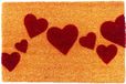 Merkloos Relaxdays Deurmat Kokos Hartjes 60x40 cm Antislip