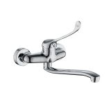 DP bath BCLMH robinet de cuisine hygiénique Lirio avec long levier, argent