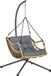 Outsunny Fauteuil à bascule en rotin - Résine tressée - 118 x 100 x 192 cm - Gris foncé