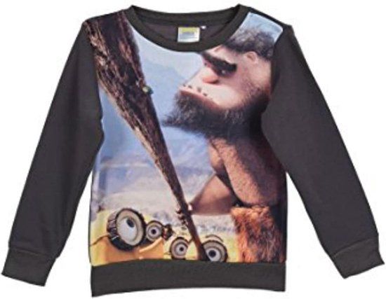 Minions Trui - Model "Minions Training With Big Bat" - Zwart - 104 cm - 4 jaar