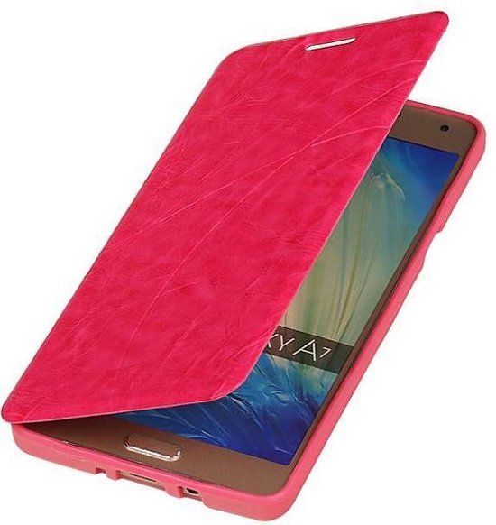 BAOHU Easy Booktype Hoesje Samsung Galaxy A7 (2015) - Roze