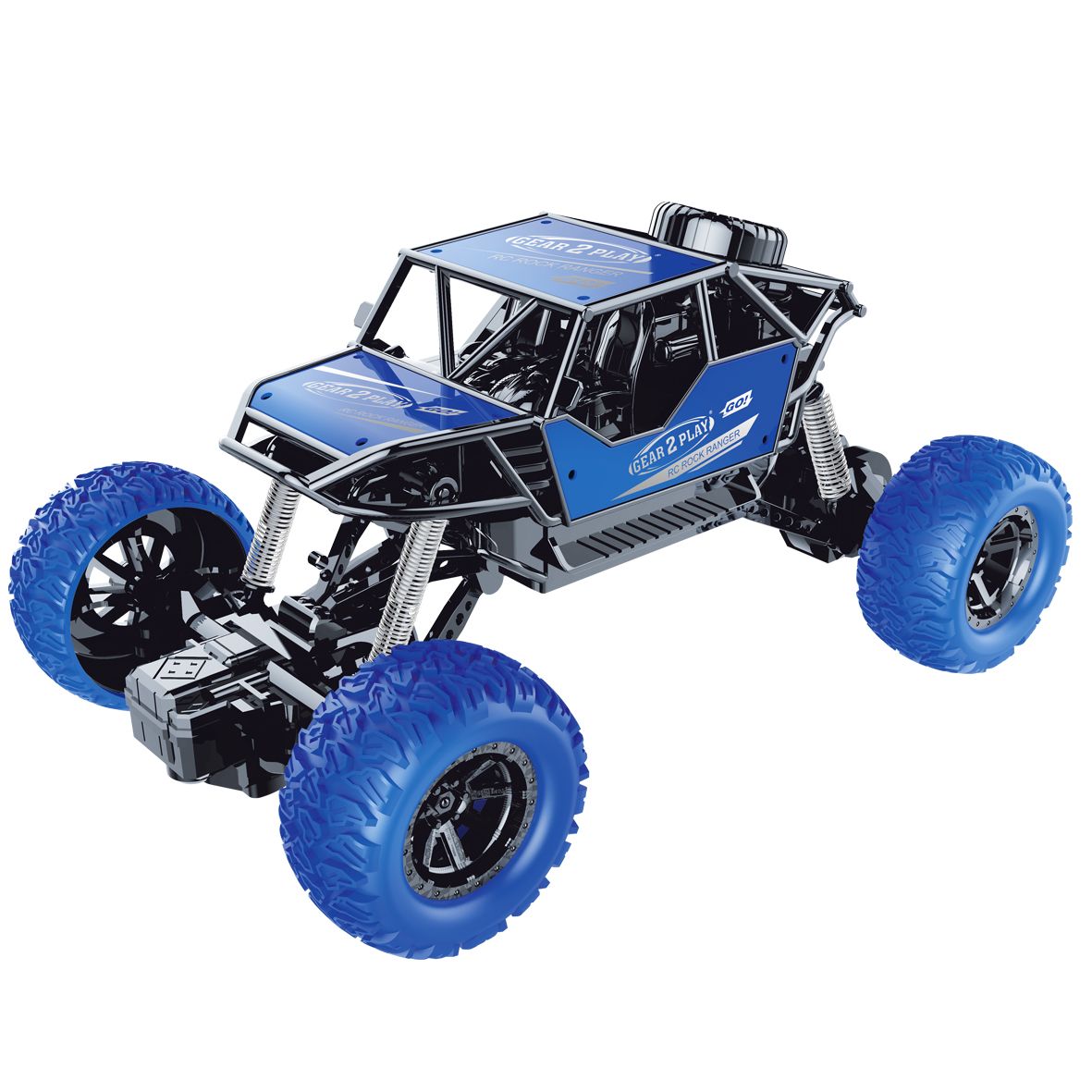 Gear2play RC Rock Ranger Terreinwagen 1:24 - Zwart/Blauw