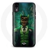 Maniacase Hoesje voor Iphone XS Loki Thor Ragnarok met Helm Fanart groen