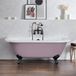 Richmond Baignoire îlot rétro à poser au mur – 168,5 cm x 78 cm – Violet (Lupin Purple) - Pieds noirs