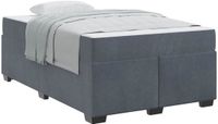 vidaXL Bedframe met matras Donkergrijs 120 x 200 cm Stof