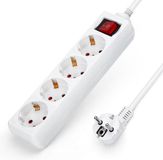 Aigostar 20FGQ Stekkerdoos - 4-voudig - 1.5 meter - Wit