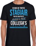 Bellatio Decorations Shoppartners Bv Ik was de trotse stagiair van de leukste en beste collegas cadeau t-shirt zwart voor heren - afscheids kado voor stagiair XXL