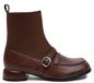 Maciejka Bottines femme K776629007XXA en cuir naturel marron avec talon bloc