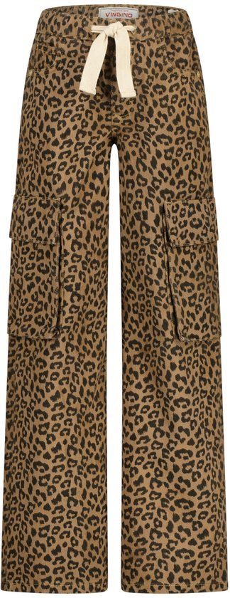Vingino Cassie Cargo Meisjes Jeans - Sand Animal