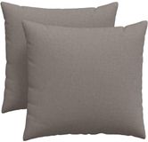 vidaXL - Zitkussens - 2 stuks - Stof - Taupe - 45 x 45 cm