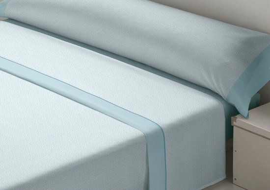 19555 Set beddengoed D'Or JAZMIN Blauw Bed van 135 Franela