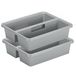 Sunware organiser - 2 stuks - kunststof - 44 x 35 cm - grijs - 2 vakken