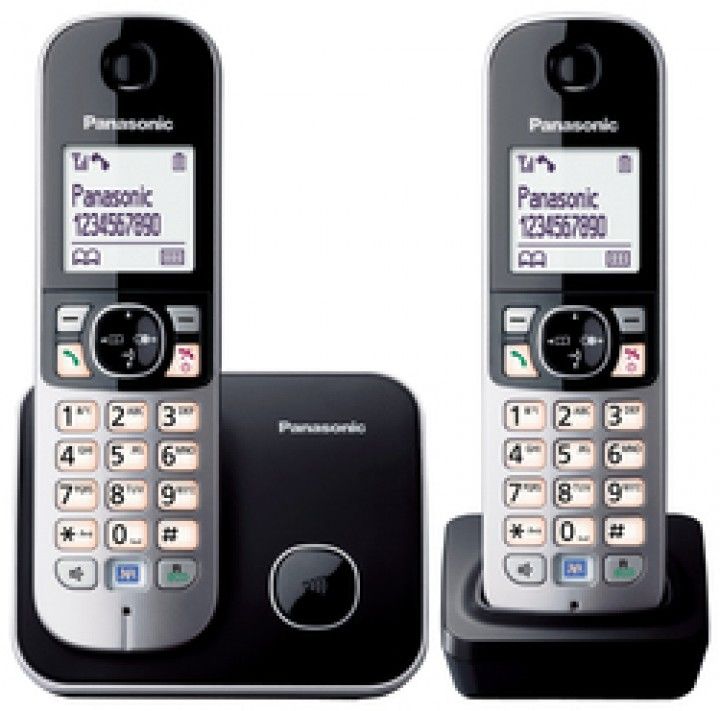 Panasonic KX-TG6812GB DECT telefoon - Zwart - Nummerherkenning