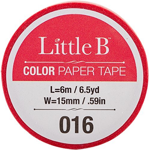 Little B Kleur Tape 15 mm x 6 m Rood, Acryl, Multi kleuren, 0.65 x 1.4 x 1.4 cm