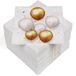 HEKU 100 servetten, 3-laags, 33 x 33 cm, ballonnen goud/wit