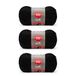 Red Heart Zacht zwart garen, 3 stuks, 141 g, acryl, 4 medium (gekamd), 234 meter, voor breien/haken