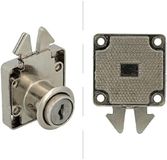 Amig - Slot voor schuifdeuren van meubels en kleine kasten Mod.2A + 2 sleutels Mod.371 - Voor meubels in huis of op kantoor - Vernikkeld staal - Veilig en eenvoudig te installeren