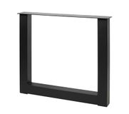 GTV - Framevoet Industrie, rechthoekig PRO, H = 710 mm, B = 820 mm, profiel 80 x 80, staal, zwart