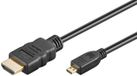 Goobay 53781 câble HDMI 1 m HDMI Type A (Standard) vers HDMI Type D (Micro) Noir