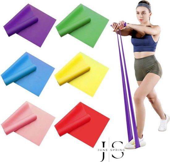 June Spring Dyna Band - Roze - Weerstandsband - 150 cm x 15 cm - Latex