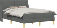 vidaXL Bedframe met matras met hoofdeinde Polyester