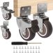 Wielen zonder merk 50 mm - set van 4 - zware meubelwielen met rem - 360 graden zwenkwielen - 100 kg draagkracht - stil - binnen en buiten gebruik - inclusief schroeven en schroevendraaier