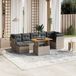Maison Exclusive - Ensemble de jardin, 8 pièces, avec coussins, gris, en polyrotin