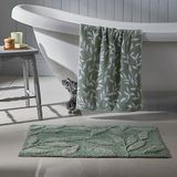 Dreams & Drapes Sandringham Badmat, 100% katoen, 50 x 80 cm, staal/salie