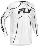 Fly Racing Jersey Rayce Wit/Zwart Polyester Lange Mouw L Herfst/Winter 2025 Unisex Volwassenen Fietsen