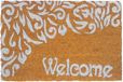Merkloos Relaxdays Deurmat kokos - welcome - 60 x 40 cm - antislip - natuur-wit