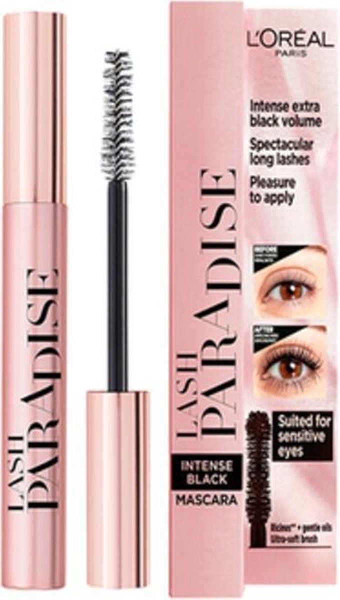 L'Oréal Lash Paradise Mascara - 02 Intense Black - 4x 6,4 ml
