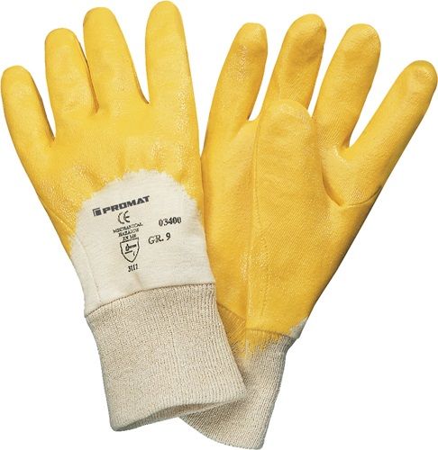 Promat Nordwest AG Promat/Tecwerk Handschoen | lip | maat 9 geel | nitril coating | EN 388 PSA-categorie II - 4000371282