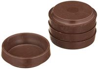 Merriway BH01561 Antislip Rubberen Zwenkwielen voor Houten Harde Vloeren, 70 mm, Bruin, 4 Stuks