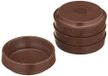 Merriway BH01561 Antislip Rubberen Zwenkwielen voor Houten Harde Vloeren, 70 mm, Bruin, 4 Stuks