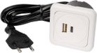 interBär 9016-018.81 3-voudig USB-laadbus Set van 1 stuks Met USB, Met USB-C IP20 Wit