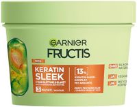 Garnier Fructis Keratine Sleek Complex haarmasker met arganolie, voor intensieve gladheid en langdurige glans, elegante look, hydraterend, voor droog haar, anti-kroes, 1 x 340 ml