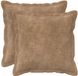 vidaXL - Kussensloop - 2 stuks - HOUTEN - Taupe - 50 x 50 cm - Katoensatijn