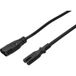 Renkforce Cordon d'alimentation [1x Fiche mâle C8 - 1x Prise femelle C7] 1,00 m Noir
