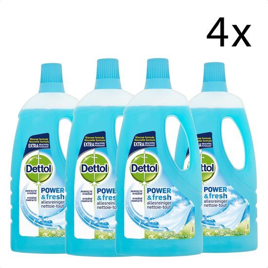 Dettol Allesreiniger Power & Fresh - Katoenfris - 4 x 1L