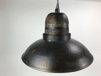 CottonCounts Hanglamp - Gerecycled Metaal - Vintage Look - 36 x 22 cm - Mat Zwart