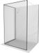 Mexen Kioto paroi de douche Walk-in 140 x 80 cm, cadre noir, verre transparent