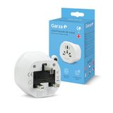 Garza - Reisadapter UK type G voor Engeland, Ierland, Singapore en meer, 5-in-1 compact en veilig, ontwikkeld voor internationale reizigers