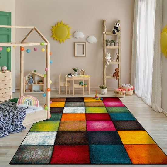Paco Home Vloerkleed Woonkamer Laagpolig Modern Patroon Geometrisch 3D 120x170 cm