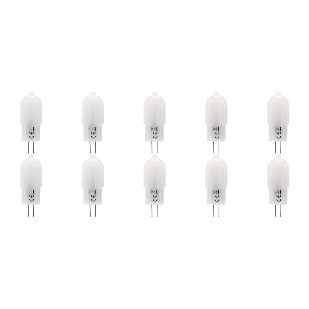 Velvalux Voordeelpak LED Lamp 10 Pack - G4 Fitting - Dimbaar - 2W - Helder/Koud Wit 6000K - Melkwit | Vervangt 20W