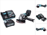 Makita GA 016 GM1 accu haakse slijper 40 V max. 125 mm borstelloos XGT + 1x accu 4,0 Ah + oplader