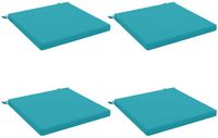 vidaXL - 4-Piece - Zitkussens - SOEST - 4 - st - 100% - Polyester - Turquoise