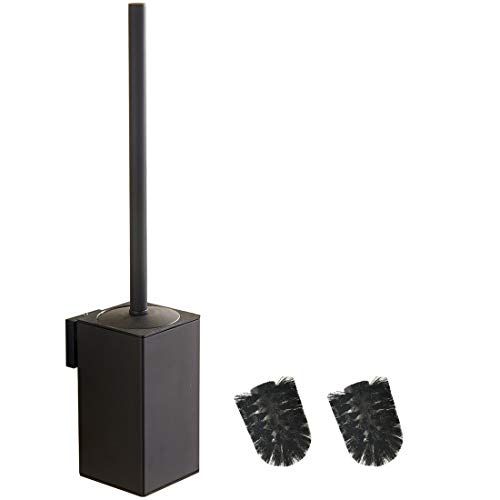BGL 304 RVS Wandgemonteerde Vierkante Toiletborstelhouder - Zwart - 5712445767329