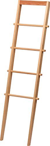 Dobar 4 sporten handdoekhouder - 42 x 4 x 142 cm - pijnboom - hout - natuur